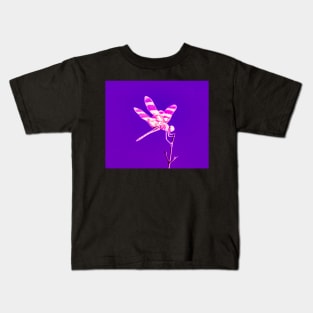 Purple Dragonfly Kids T-Shirt